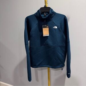 The North Face Women’s Medium Dotknit Thermal 1/4 Zip Hoodie Midnight Petrol L